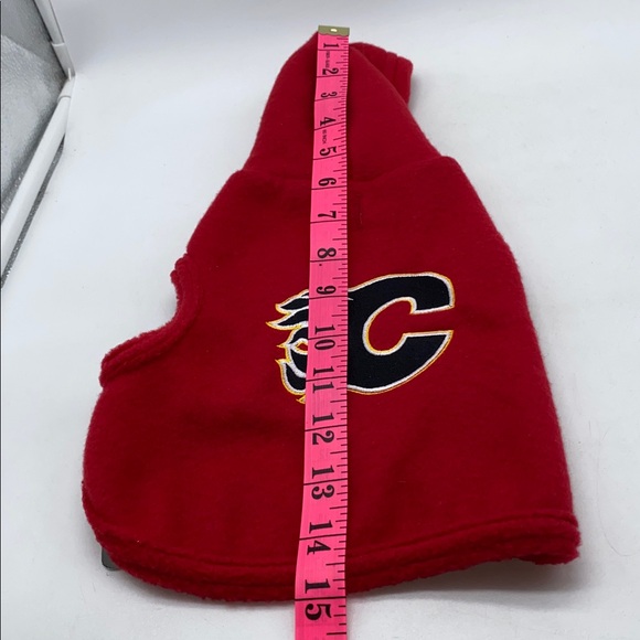 NHL Calgary Flames Hockey Team Dog Fleece Hoodie Sweater Size XX-Small - Picture 11 of 11